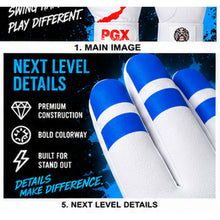 PGX Blue Smiley batting gloves construction and fingertip details