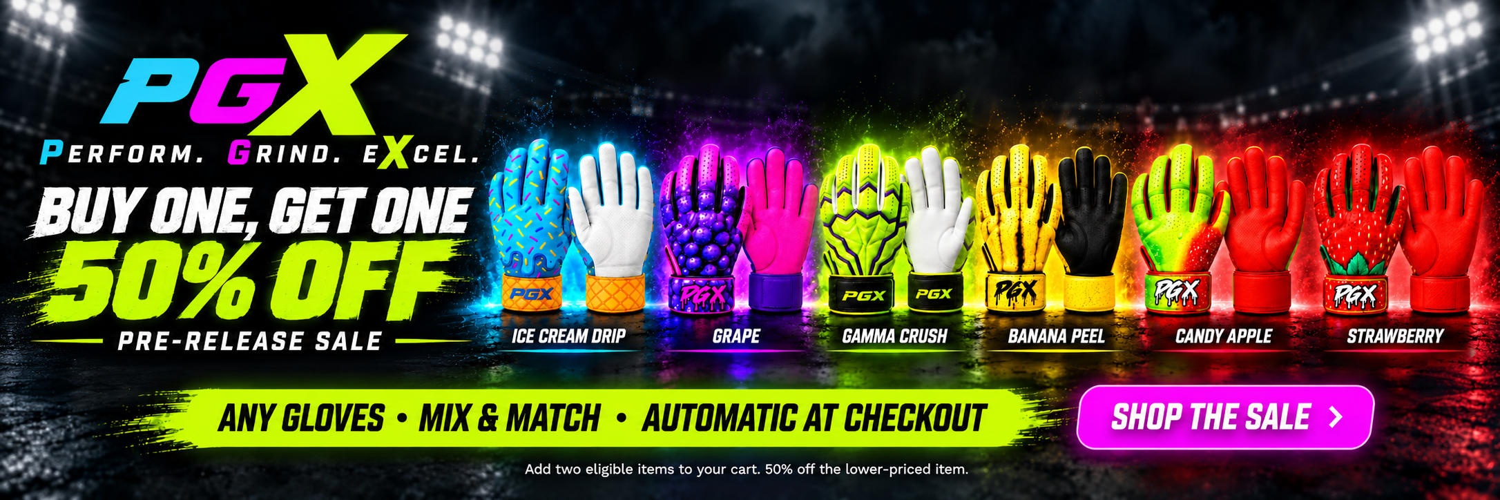 PGX Gloves — Buy one, get one 50% off any gloves