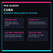 PGX Cuba batting gloves performance, sizing and sold-as-a-pair guide