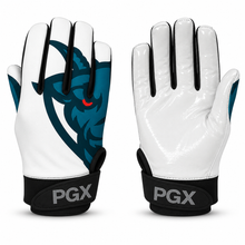 PGX GOAT football receiver gloves backhand and tacky palm