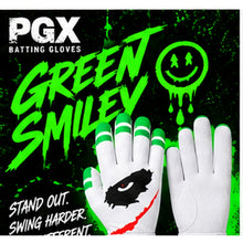 PGX Green Smiley batting gloves product view