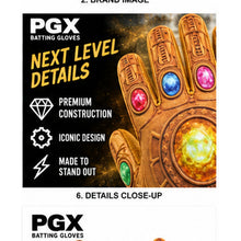 PGX Power Stones batting gloves construction and design details