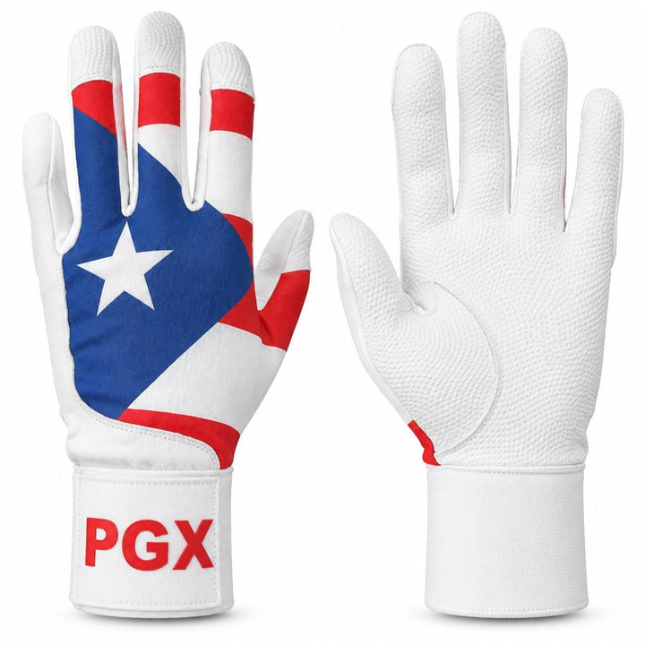 Puerto Rico Long Cuff Baseball Batting Gloves