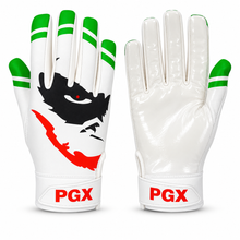 PGX Smiley football receiver gloves backhand and tacky palm