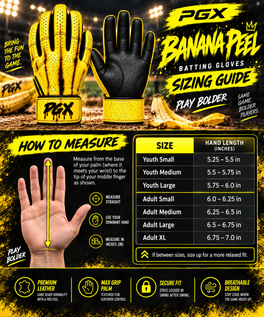 PGX Banana Peel long cuff batting gloves