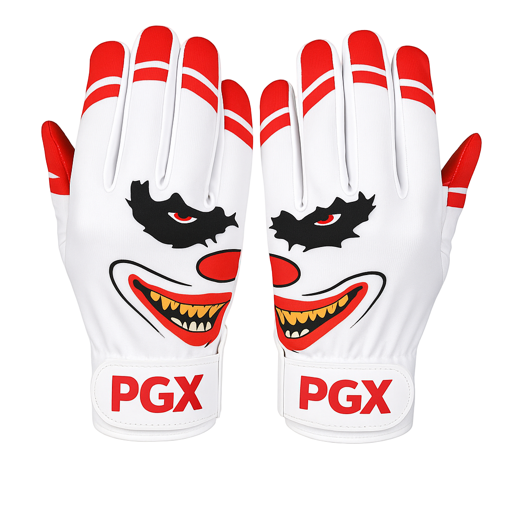 Crazy Clown Baseball Batting Gloves