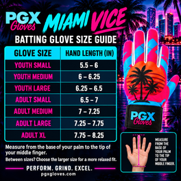 Miami Vice Long Cuff Batting Gloves