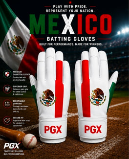 PGX Mexico batting gloves on-field view